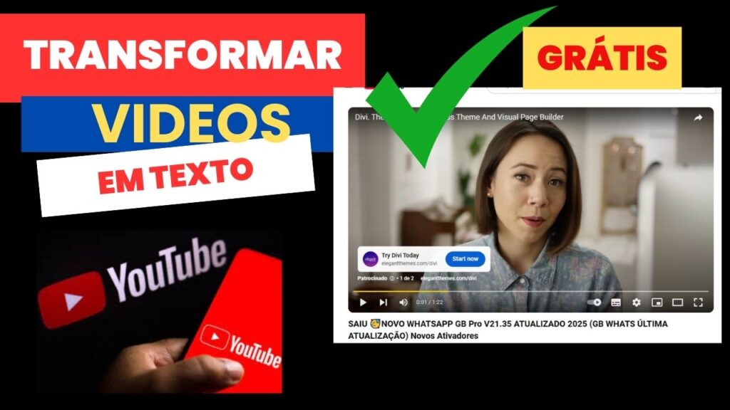 Como Transcrever Vídeos do YouTube em Texto Gratuitamente