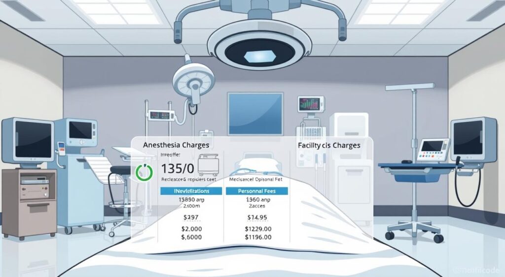 anesthesia charges breakdown