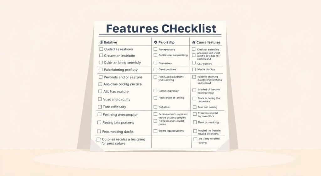 features checklist